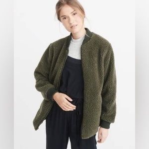 Abercrombie Olive Fleece Bomber Jacket